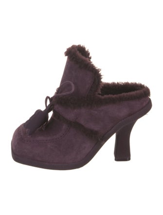 Burberry Suede Mules