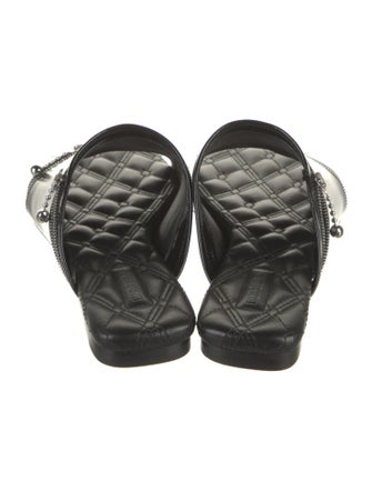 Burberry Leather Printed Slides