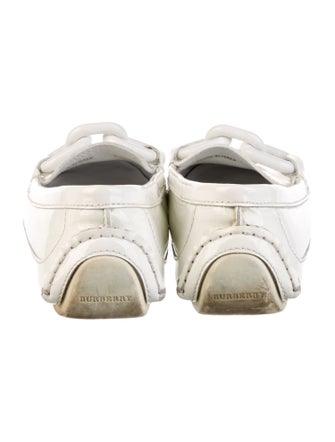 Burberry Patent Leather Chain-Link Accents Loafers