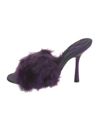 Burberry Faux Fur Slides