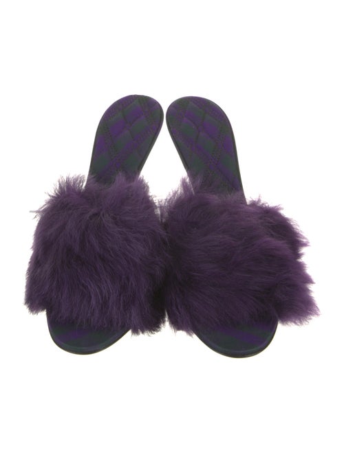 Burberry Faux Fur Slides