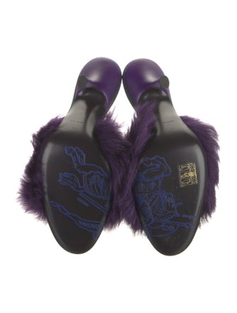 Burberry Faux Fur Slides