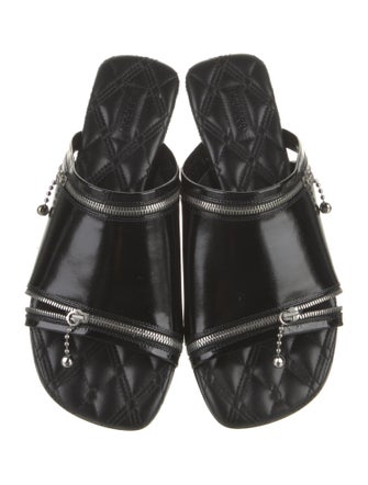 Burberry Leather Printed Slides