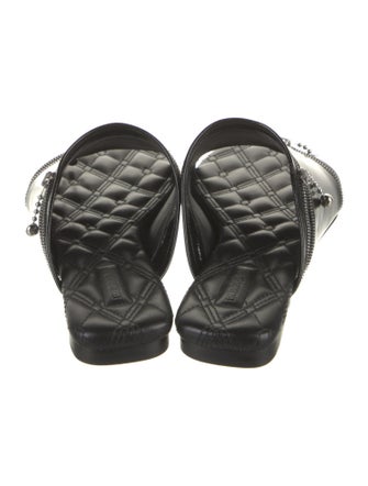 Burberry Leather Printed Slides