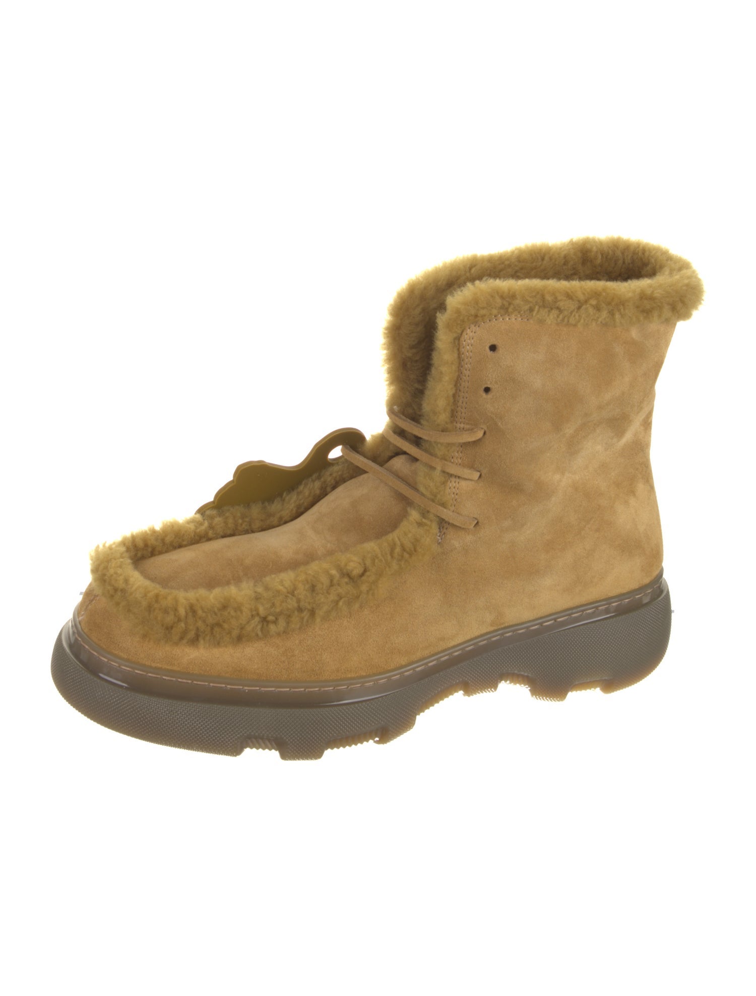 Burberry Suede Lace-Up Boots