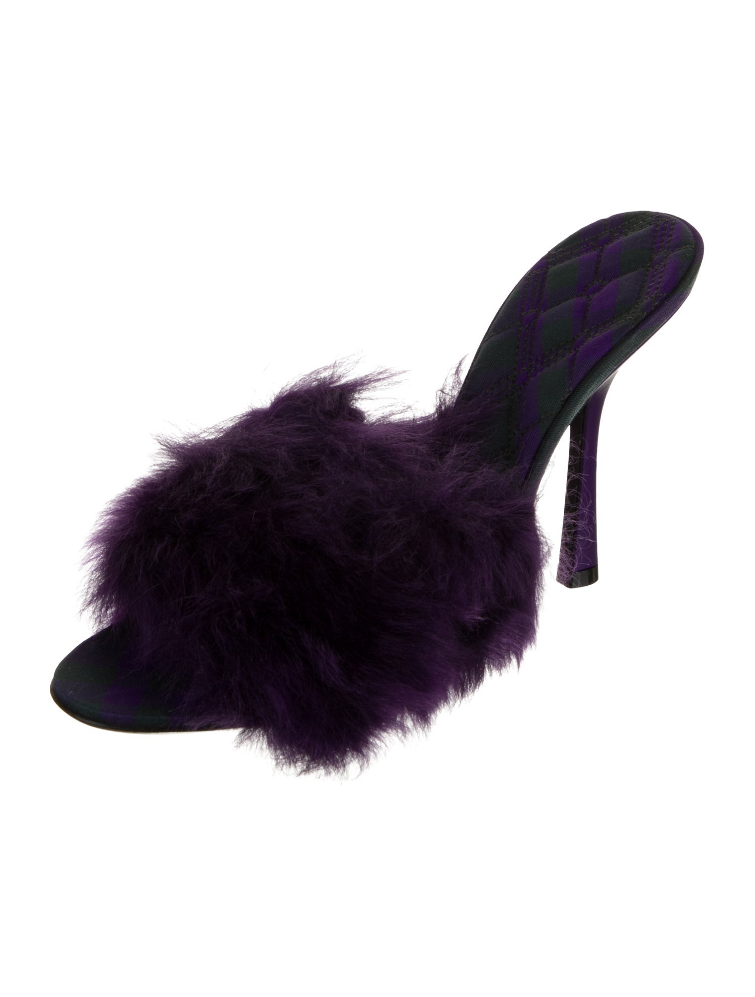 Burberry Faux Fur Slides