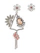 Burberry Crystal Daisy Chandelier Earring and Clip-On Set