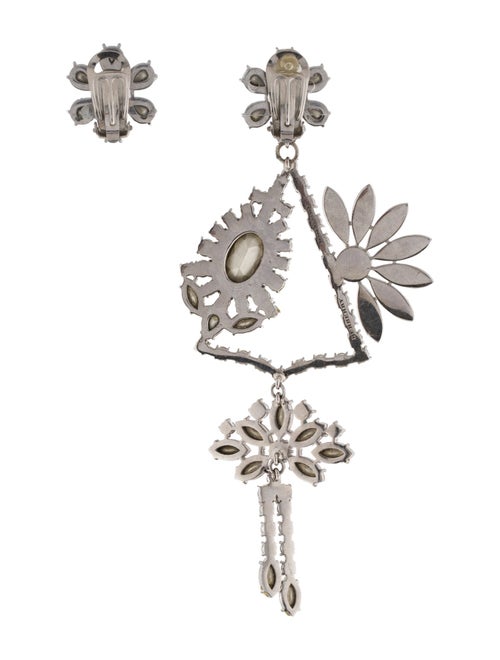 Burberry Crystal Daisy Chandelier Earring and Clip-On Set