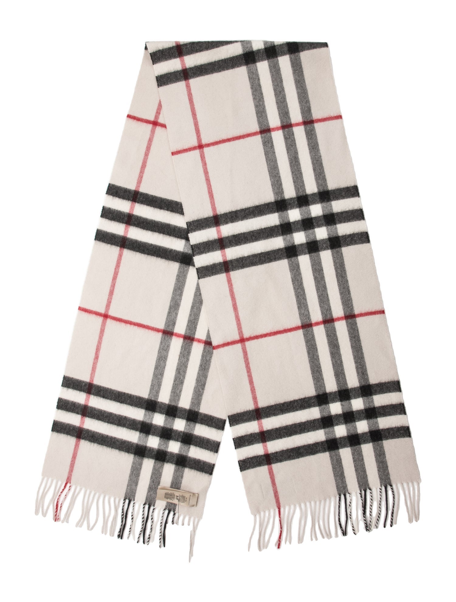 Burberry Cashmere Nova Check Pattern Scarf
