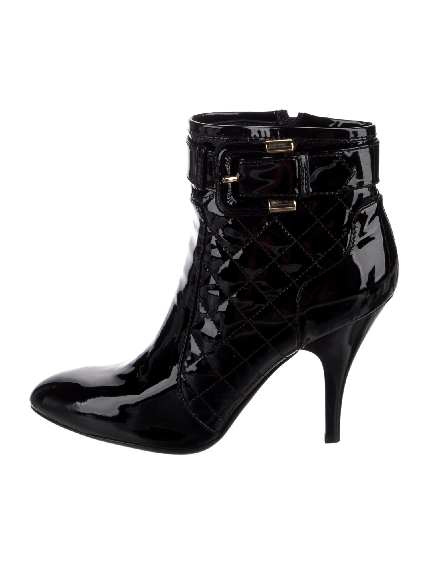Burberry Patent Leather Lace-Up Boots