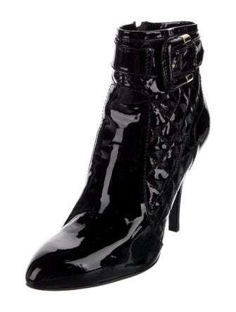 Burberry Patent Leather Lace-Up Boots