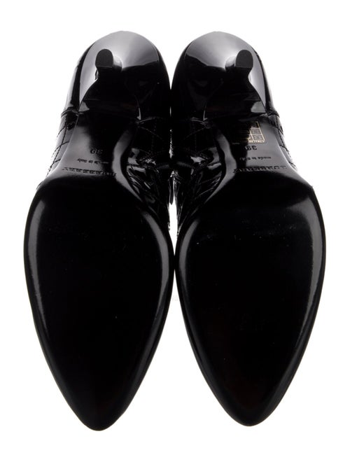 Burberry Patent Leather Lace-Up Boots