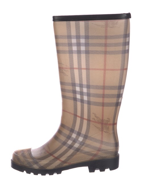 Burberry Horseferry Check Pattern Rubber Rain Boots