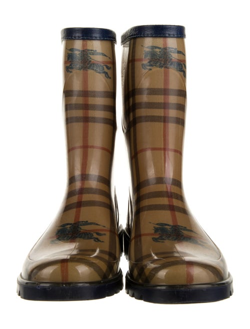 Burberry Rubber Plaid Print Rain Boots