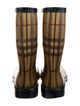 Burberry Rubber Plaid Print Rain Boots
