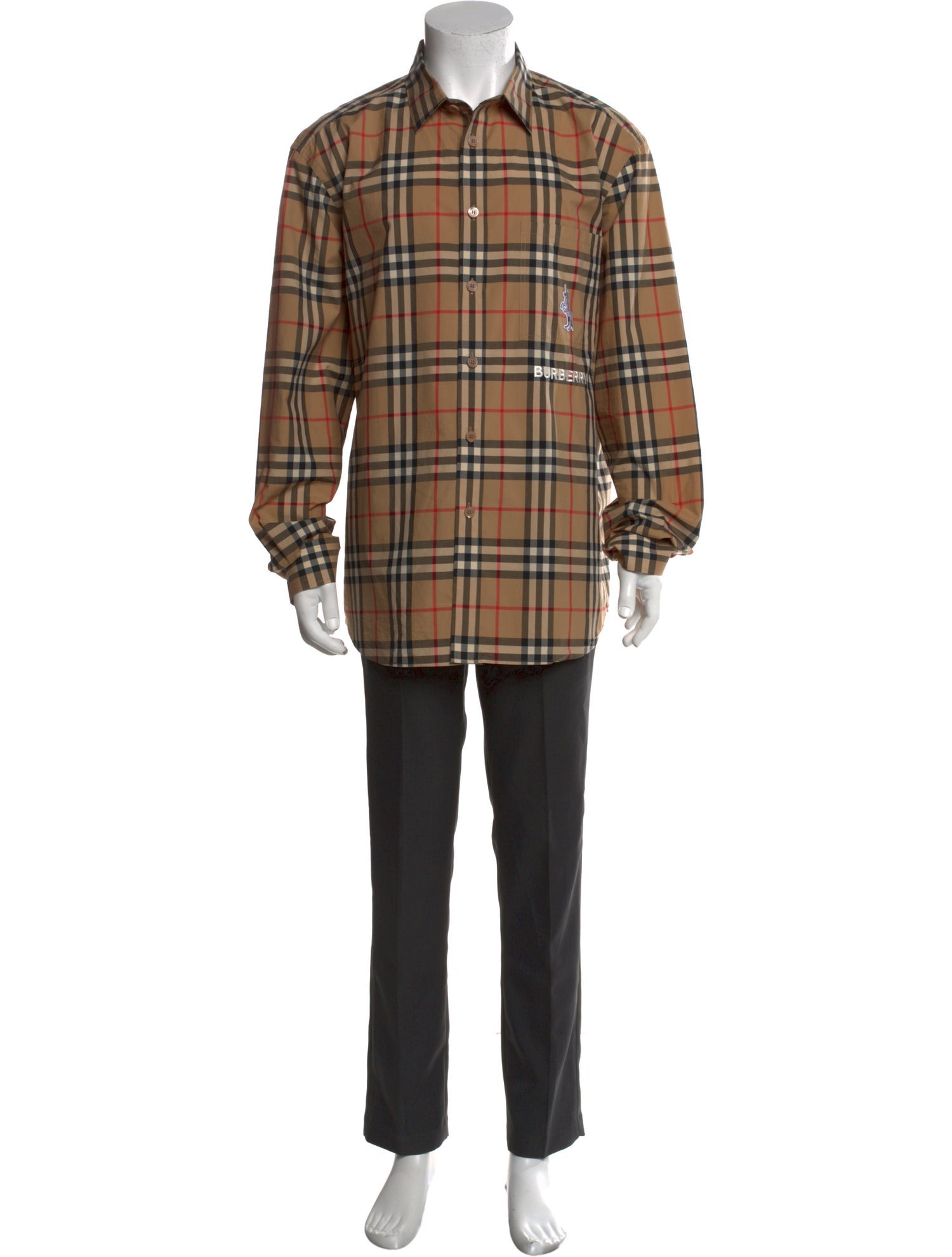 Burberry House Check Pattern Long Sleeve Dress Shirt