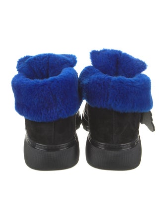 Burberry Suede Lace-Up Boots