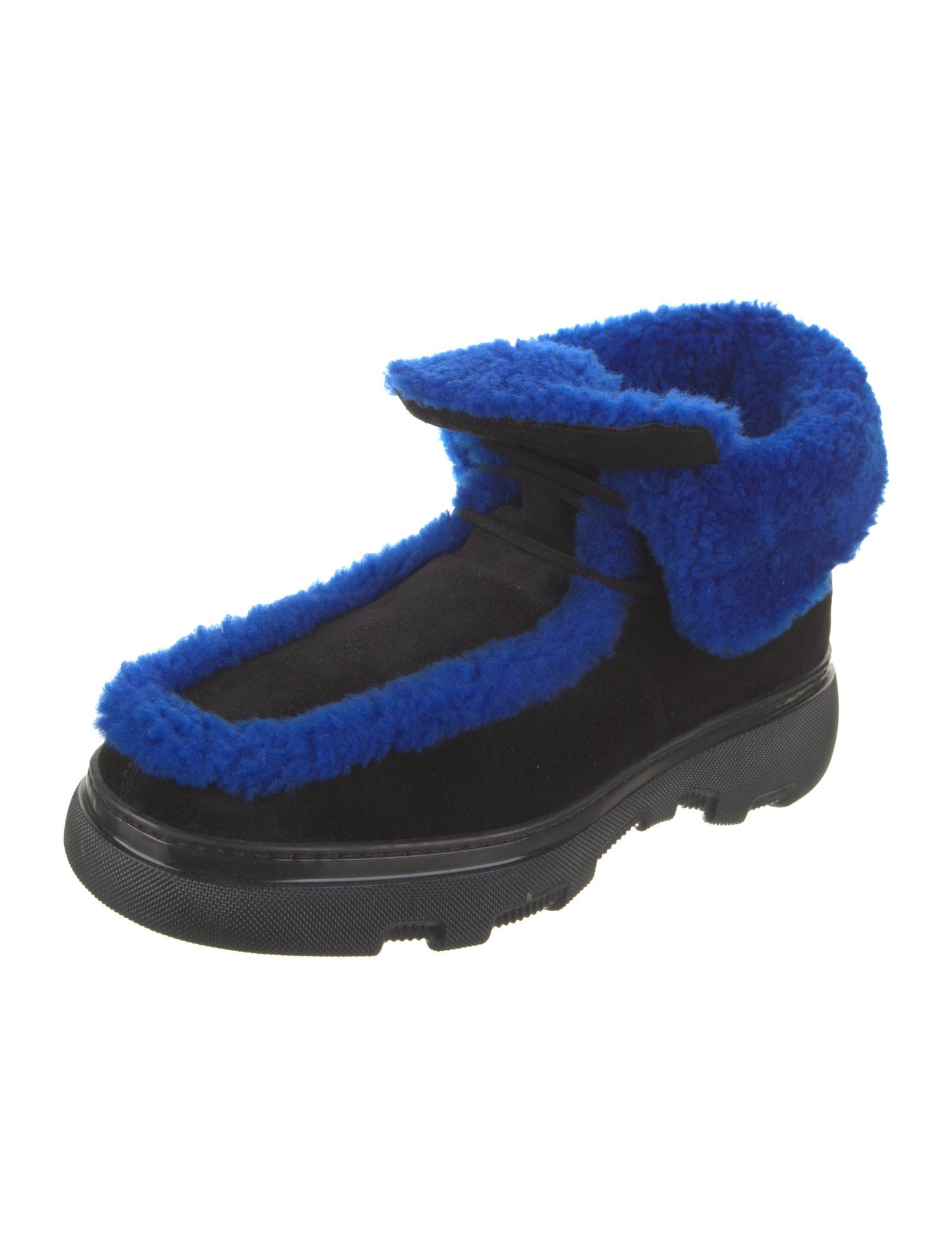 Burberry Suede Lace-Up Boots