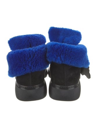 Burberry Suede Lace-Up Boots