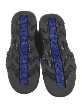 Burberry Suede Fur Trim Lace-Up Boots