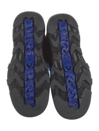 Burberry Suede Fur Trim Lace-Up Boots