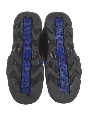 Burberry Suede Fur Trim Lace-Up Boots