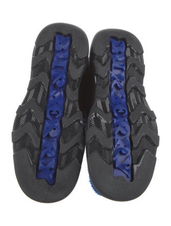 Burberry Suede Fur Trim Lace-Up Boots