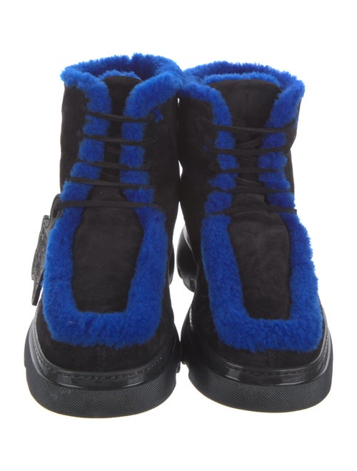 Burberry Suede Fur Trim Boots