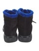 Burberry Suede Fur Trim Lace-Up Boots