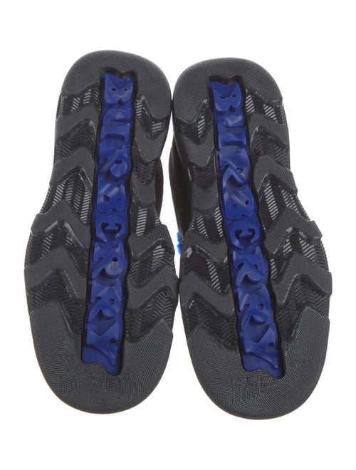 Burberry Suede Fur Trim Lace-Up Boots