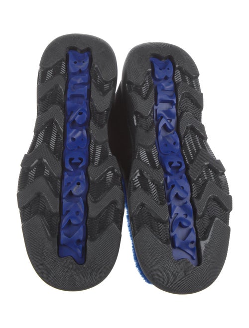 Burberry Suede Fur Trim Lace-Up Boots