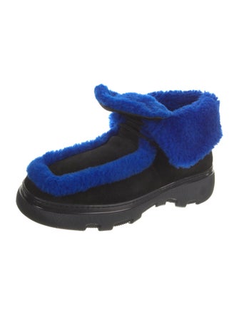 Burberry Suede Fur Trim Boots