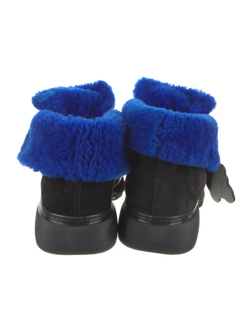 Burberry Suede Fur Trim Boots
