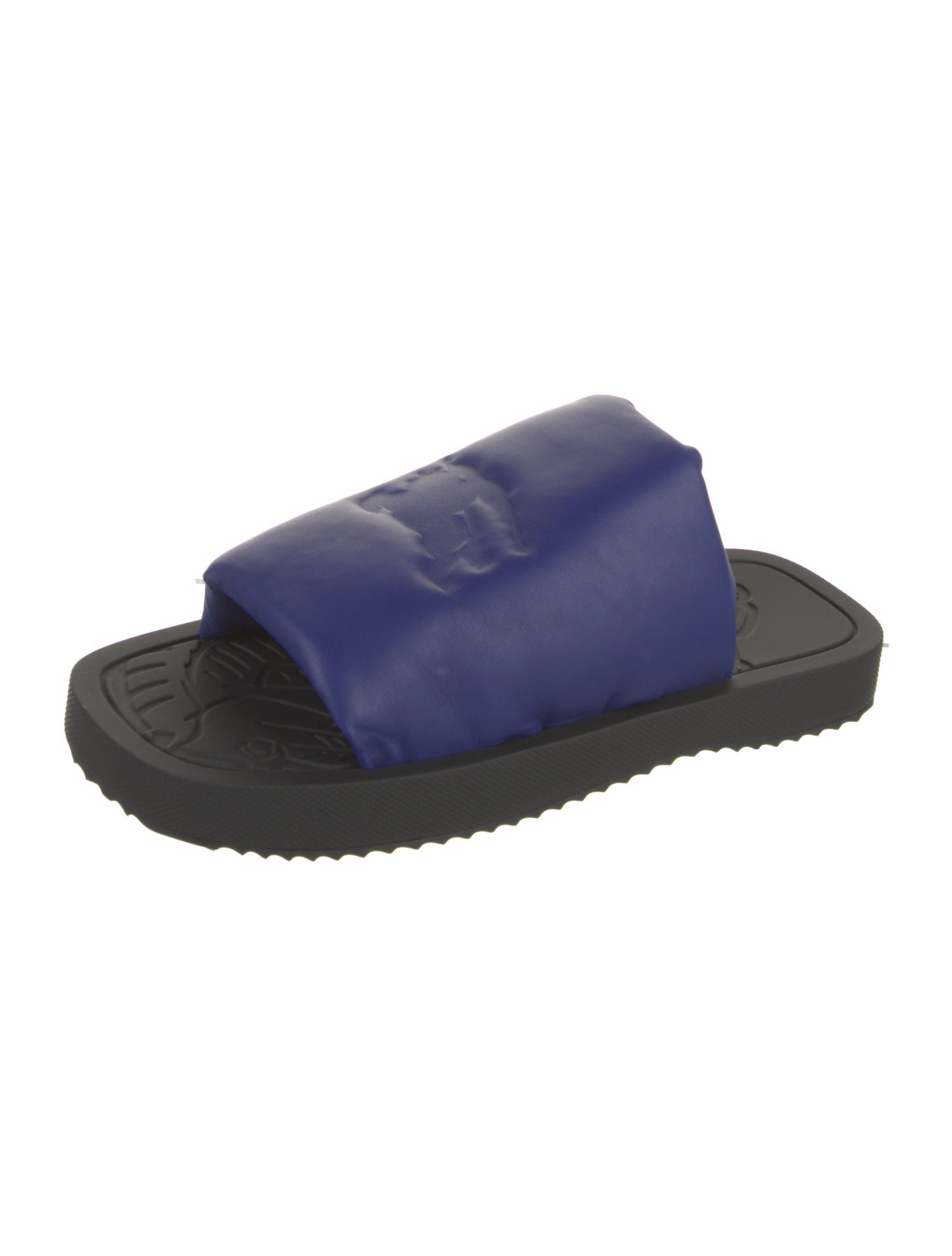 Burberry Leather Colorblock Pattern Slides