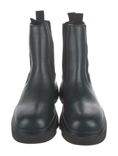 Burberry Leather Mesh Accents Chelsea Boots