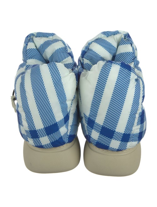 Burberry Nylon Plaid Print Boots