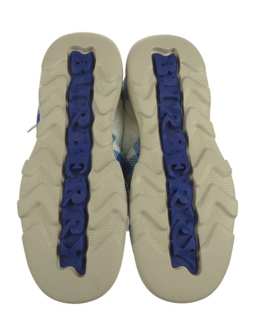 Burberry Nylon Plaid Print Boots