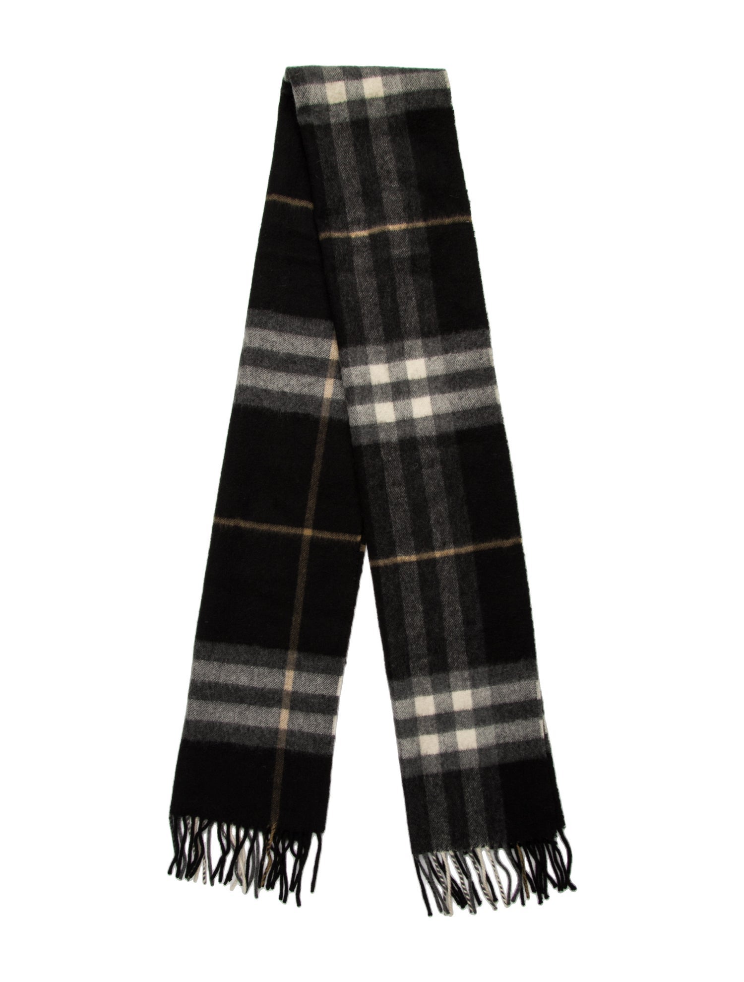 Burberry Cashmere Plaid Print Scarf
