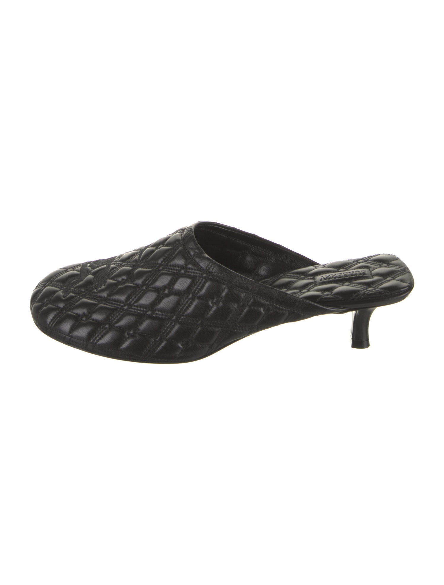 Burberry Leather Printed Mules w/ Tags