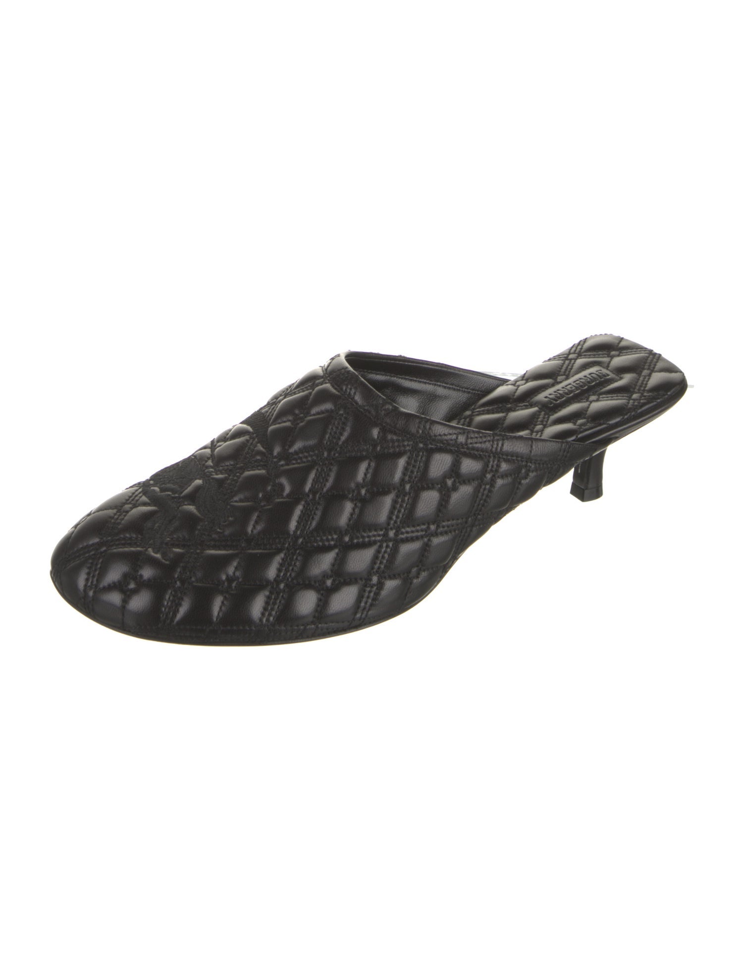 Burberry Leather Printed Mules w/ Tags