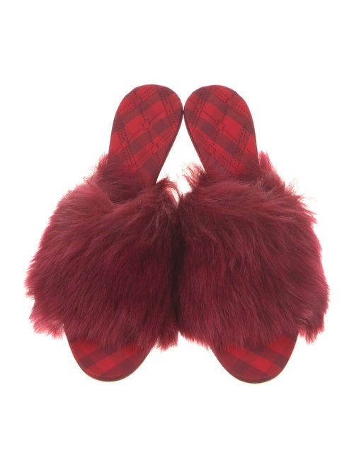 Burberry Faux Fur Slides