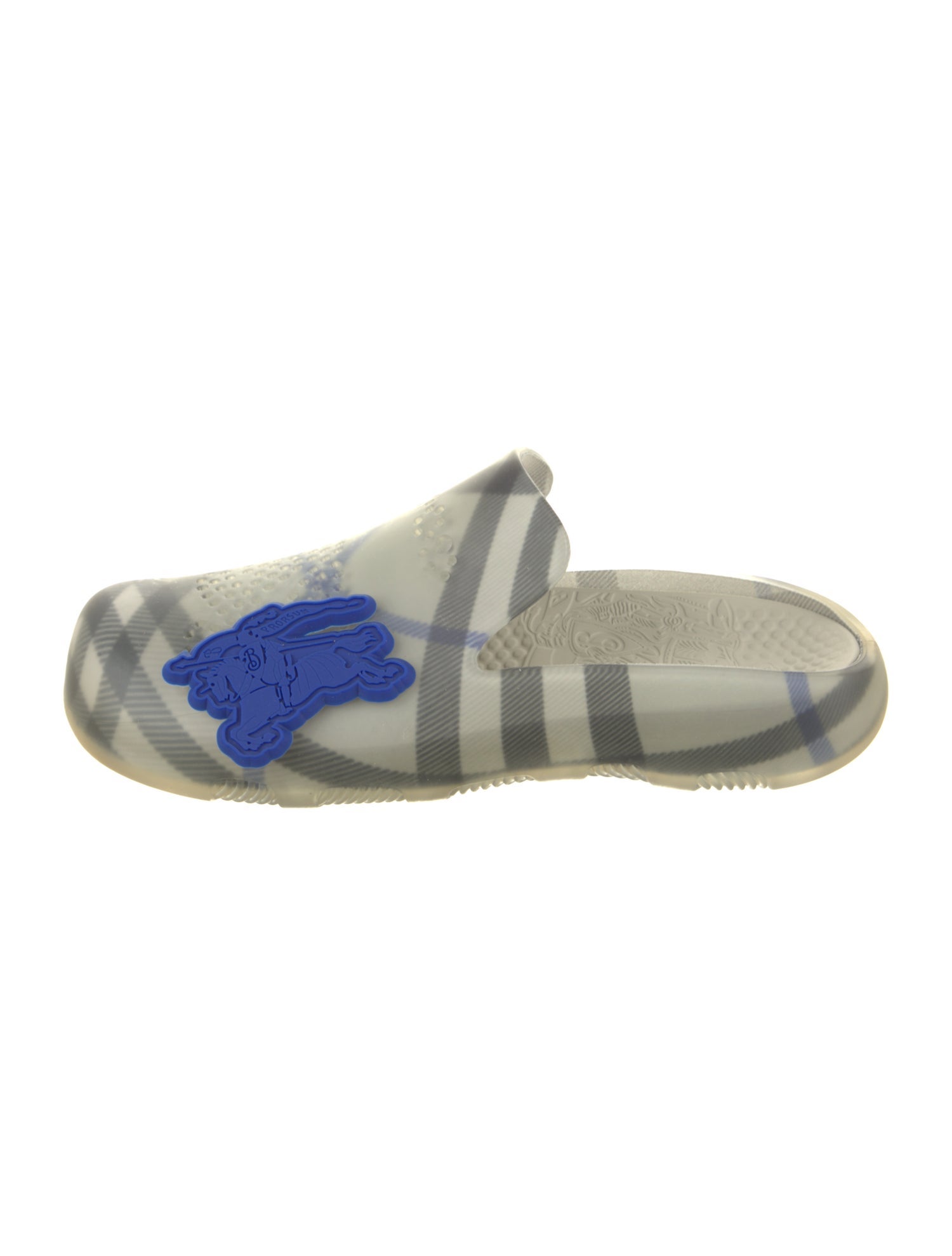 Burberry Rubber Plaid Print Mules