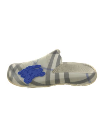 Burberry Rubber Plaid Print Mules
