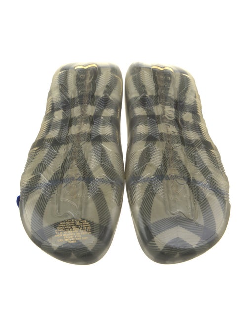 Burberry Rubber Plaid Print Mules
