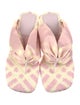 Burberry Satin Printed Flip Flops