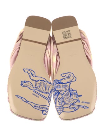 Burberry Satin Printed Flip Flops
