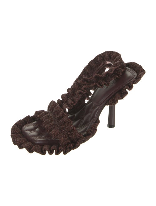 Burberry Ruffle Embellishment Slingback Sandals