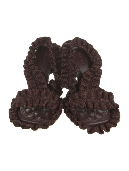 Burberry Ruffle Embellishment Slingback Sandals