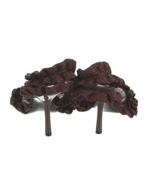 Burberry Ruffle Embellishment Slingback Sandals