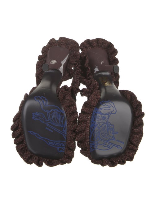 Burberry Ruffle Embellishment Slingback Sandals